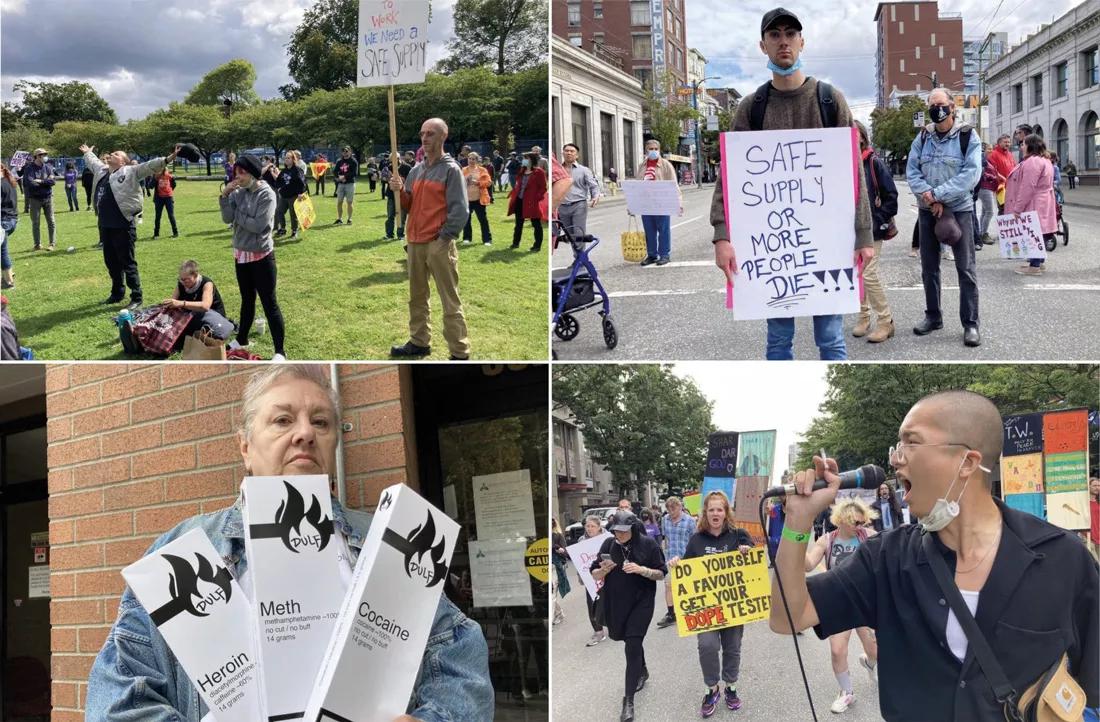 Imágenes del día internacional de conciencización sobre sobredosis celebrado con esta marcha en Vancouver el pasado 31 de agosto.