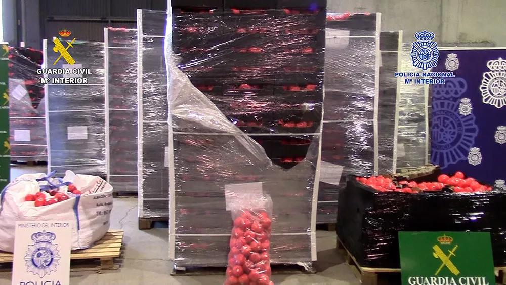 Intervienen 22 toneladas de hachís ocultas dentro de tomates falsos 